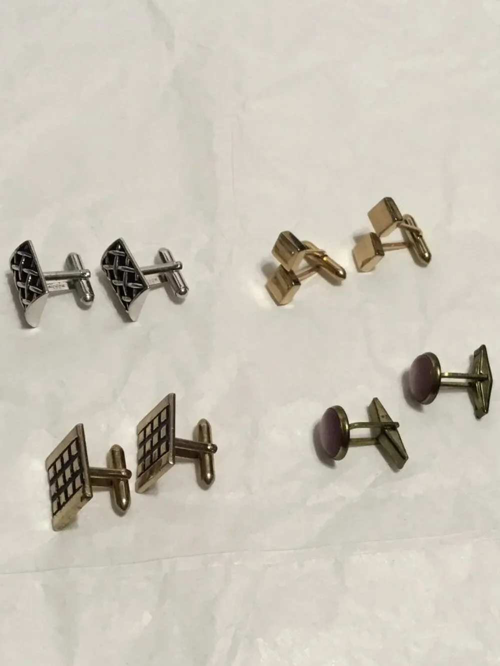 Lot of 4 vintage cuff links - Hickok & Swank, etc.
